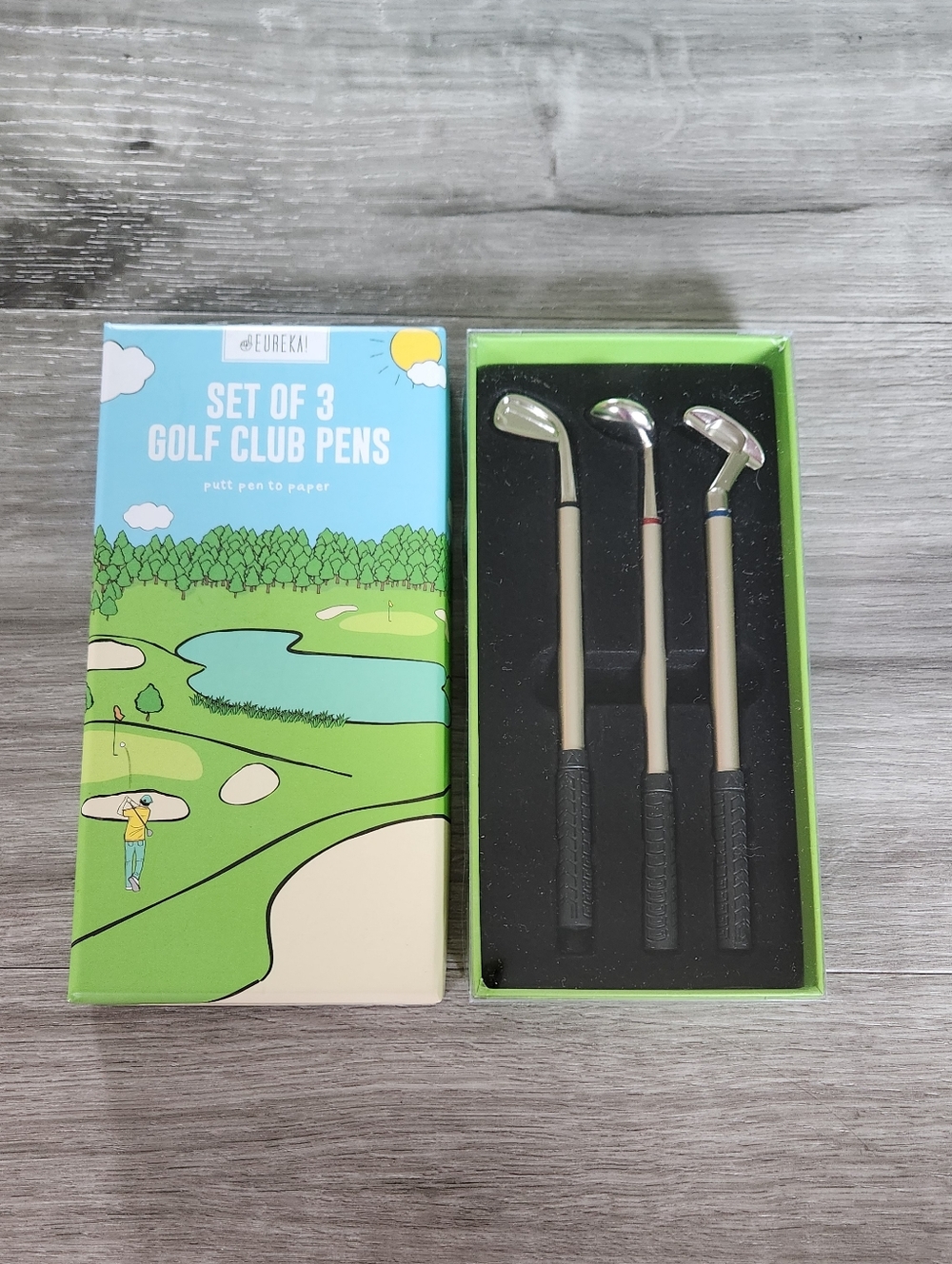 Golf Club Pens Novelty Gift Idea Pen Set Putter Wood Iron Clubs